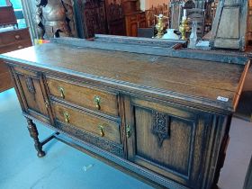 LARGE 1930'S OAK SIDEBOARD