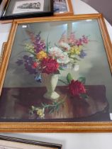 VERNON WARD PRINT OF VASE OF FLOWERS