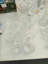 QUANTITY OF CUT AND ETCHED GLASS