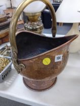 COPPER COAL SCUTTLE