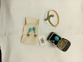 SILVER AND TURQUOISE DRESS RING