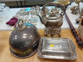 VICTORIAN SILVER PLATED TEA KETTLE