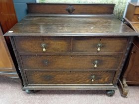 1930 OAK CHEST OF 4 DRAWERS