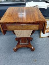 WILLIAM IV ROSEWOOD SEWING TABLE