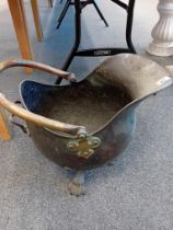 VICTORIAN COPPER & BRASS COAL SCUTTLE