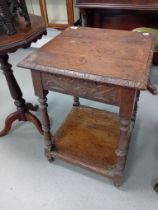 19TH CENTURY OAK SIDE TABLE