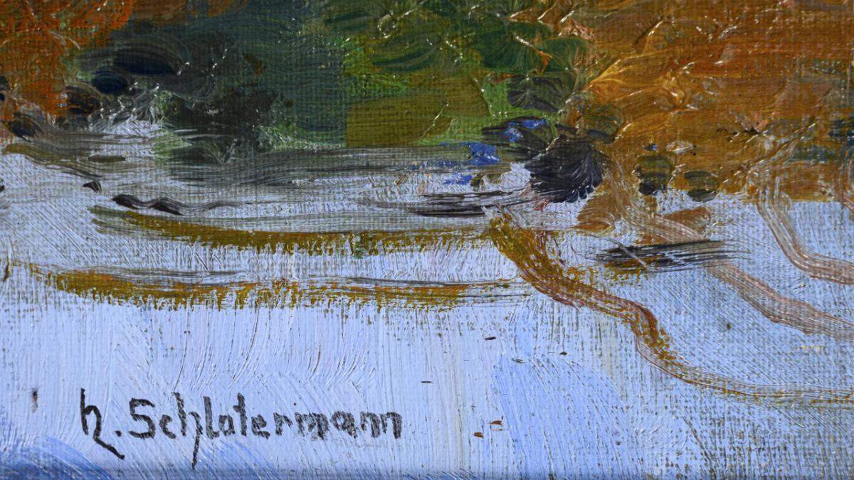 SCHLOTERMANN, H.. Uferlandschaft im Spätsommer. - Image 3 of 3