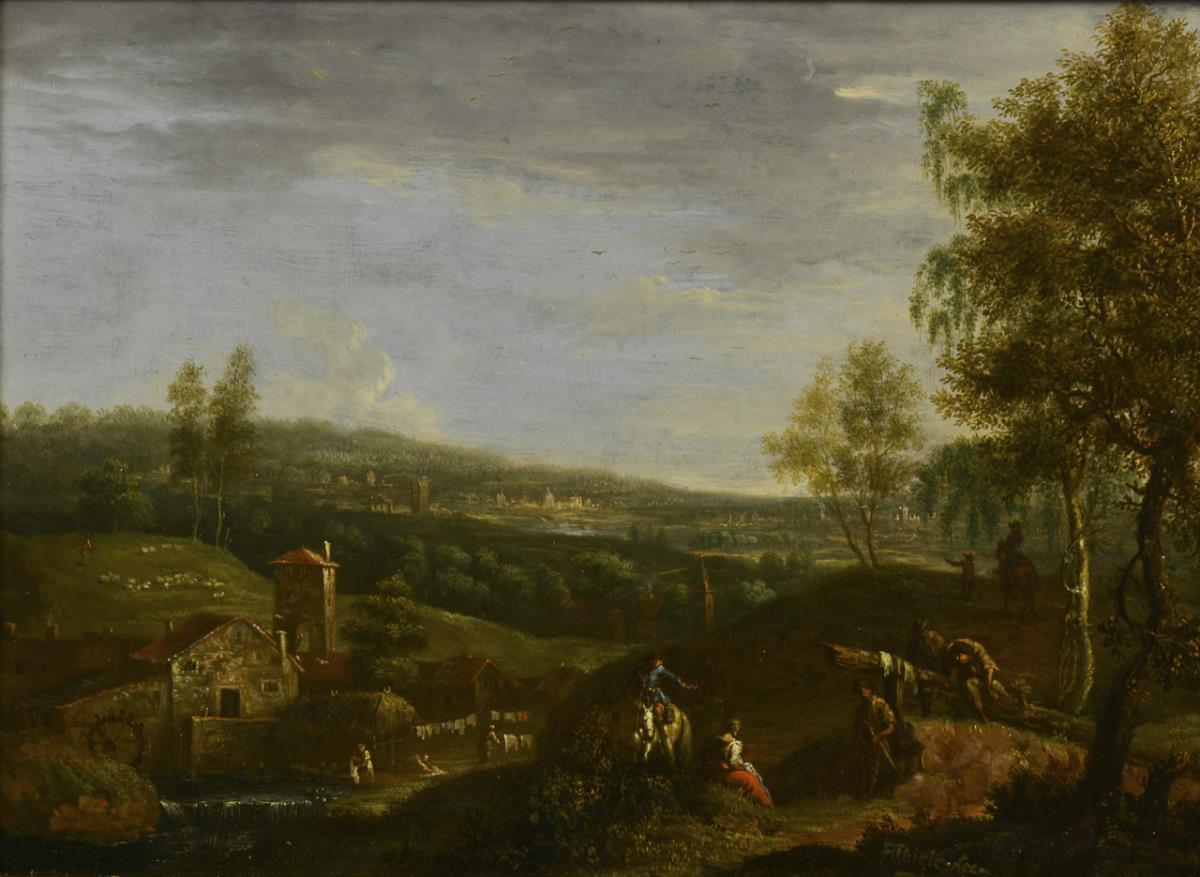 THIELE, Johann Alexander (1685 Erfurt - 1752 Dresden). Weite Landschaft.| siehe Nachtrag