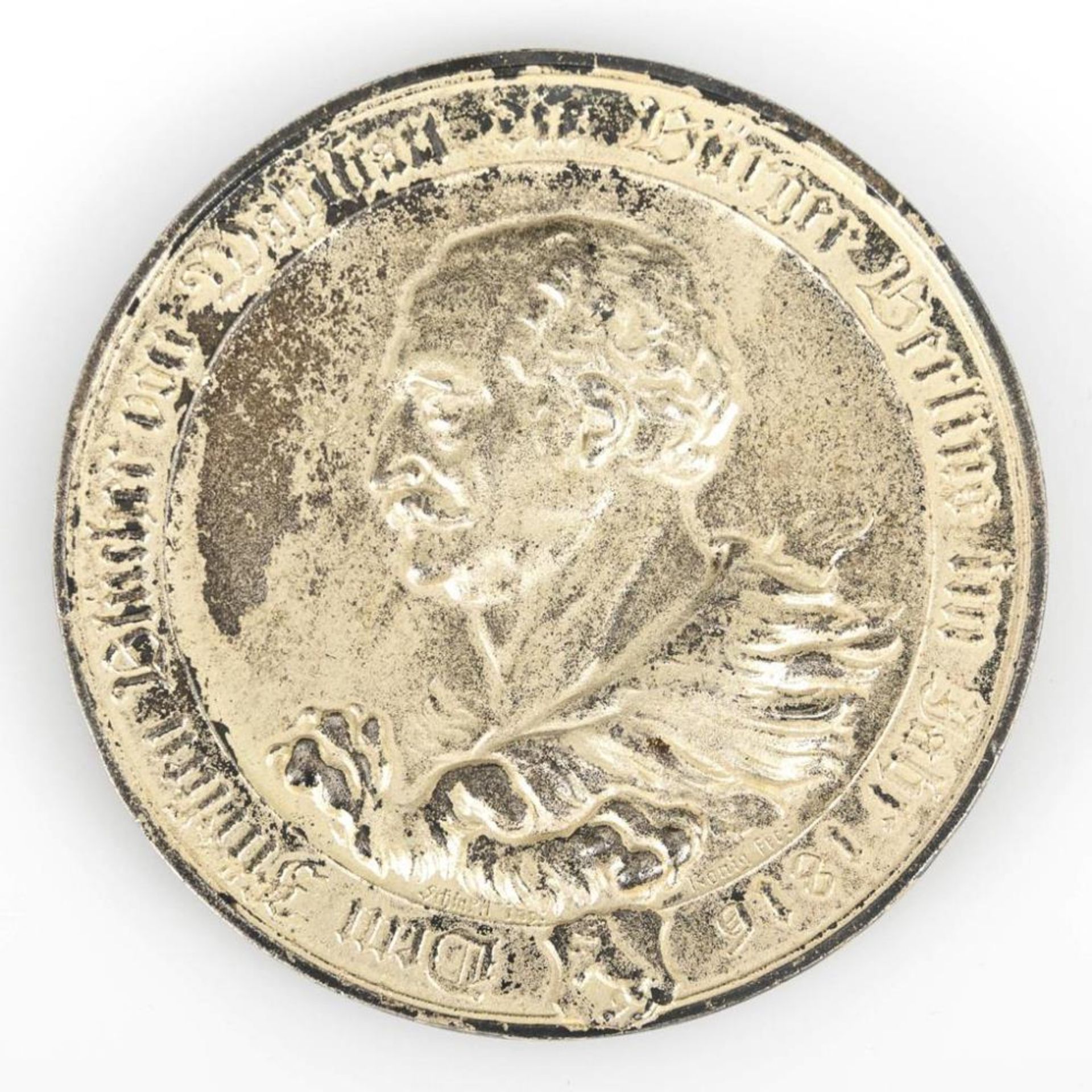 Versilberte Eisenguss-Medaille: Blücherehrung 1816.