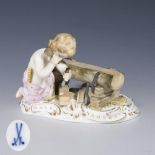 Amorette als Zimmermann. Meissen.