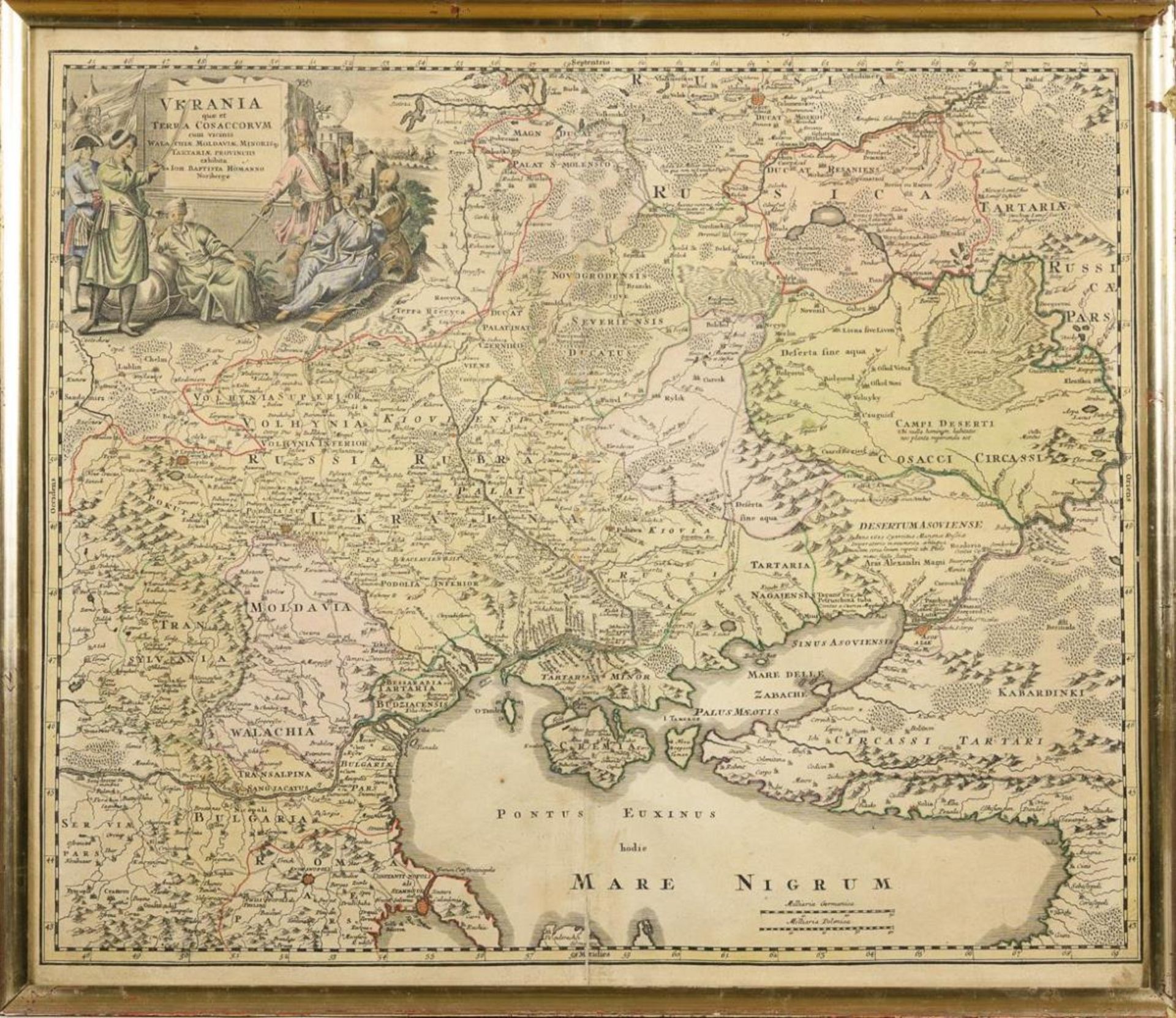 HOMANN, Johann Baptist (1664 Oberkammlach - 1724 Nürnberg). Landkarte der Ukraine.