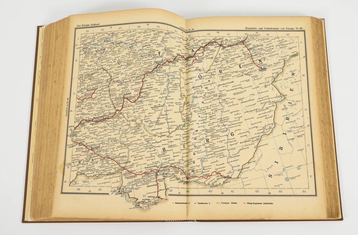 OPITZ, C. "Eisenbahn- und Verkehrs-Atlas von Europa". - Image 2 of 3
