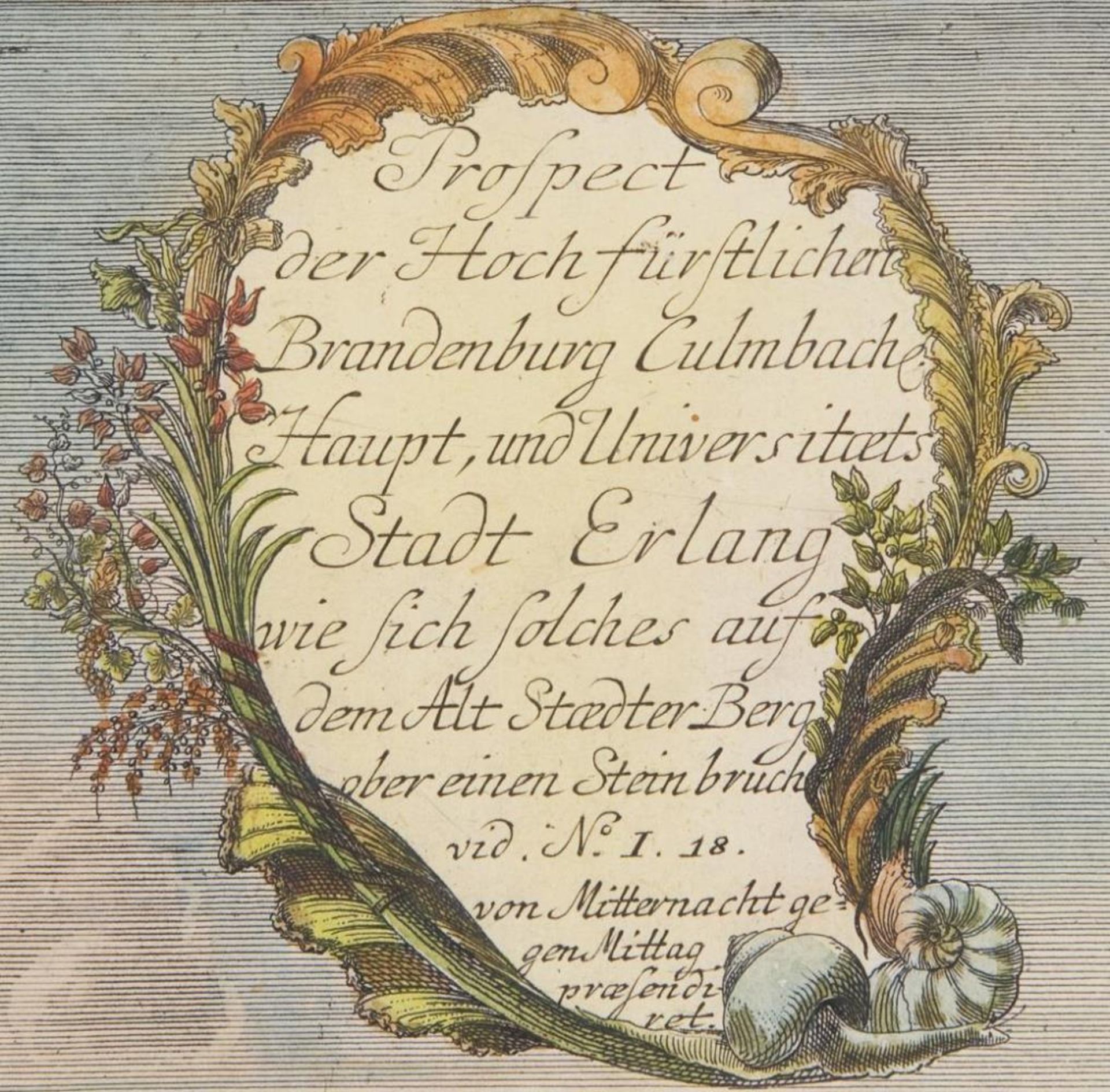 HEYDT, Johann Wolfgang (Mittelfranken 18.Jahrhundert). Prospect der Hochfürstlichen...Universitäts-S - Bild 5 aus 8