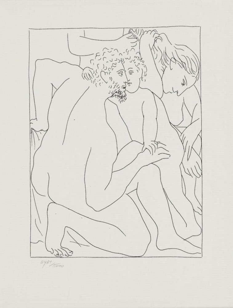 Nach PICASSO, Pablo (1881 Málaga - 1973 Mougins). 2 Illustrationen zu den Metamorphosen des Ovid. - Image 2 of 4