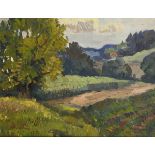 WOLFGANG, Alexander (1894 Arnstadt - 1970 Gera). Sommerliche Landschaft.