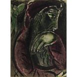 CHAGALL, Marc (1887 Ljosna - 1985 Saint-Paul-de-Vence). "Hiob in der Verzweiflung".