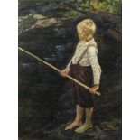 ENDER, Ragnhild (1886 Kristiania - 1973 Oslo). Angelnder Bursche.