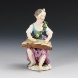 Mädchen mit Zither. Meissen.