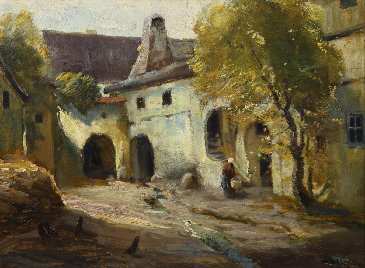 KNOBLOCH, Josef Rolf (1891 Kamnitz - 1964 München). "Alter Hof".