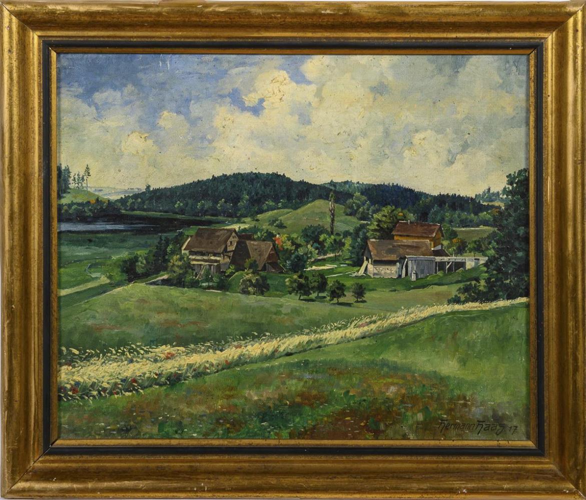 HAAS, Hermann (1878 Gießen - 1935). Süddeutsche Landschaft. - Image 2 of 3