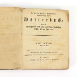 CHWARZ (SCHWARZENS), Johann Nicolaus. "Wörterbuch Über die Chursächsischen, Auch Ober-und Nieder-Lau