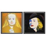 WARHOL, Andy (1928 Pittsburgh - 1987 New York City). 2 Werke: "Portraits of Ingrid Bergman".