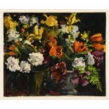 VLAMINCK, Maurice de (1876 Paris - 1958 Rueil-la-Gadelière). "Les deux vases de fleurs".