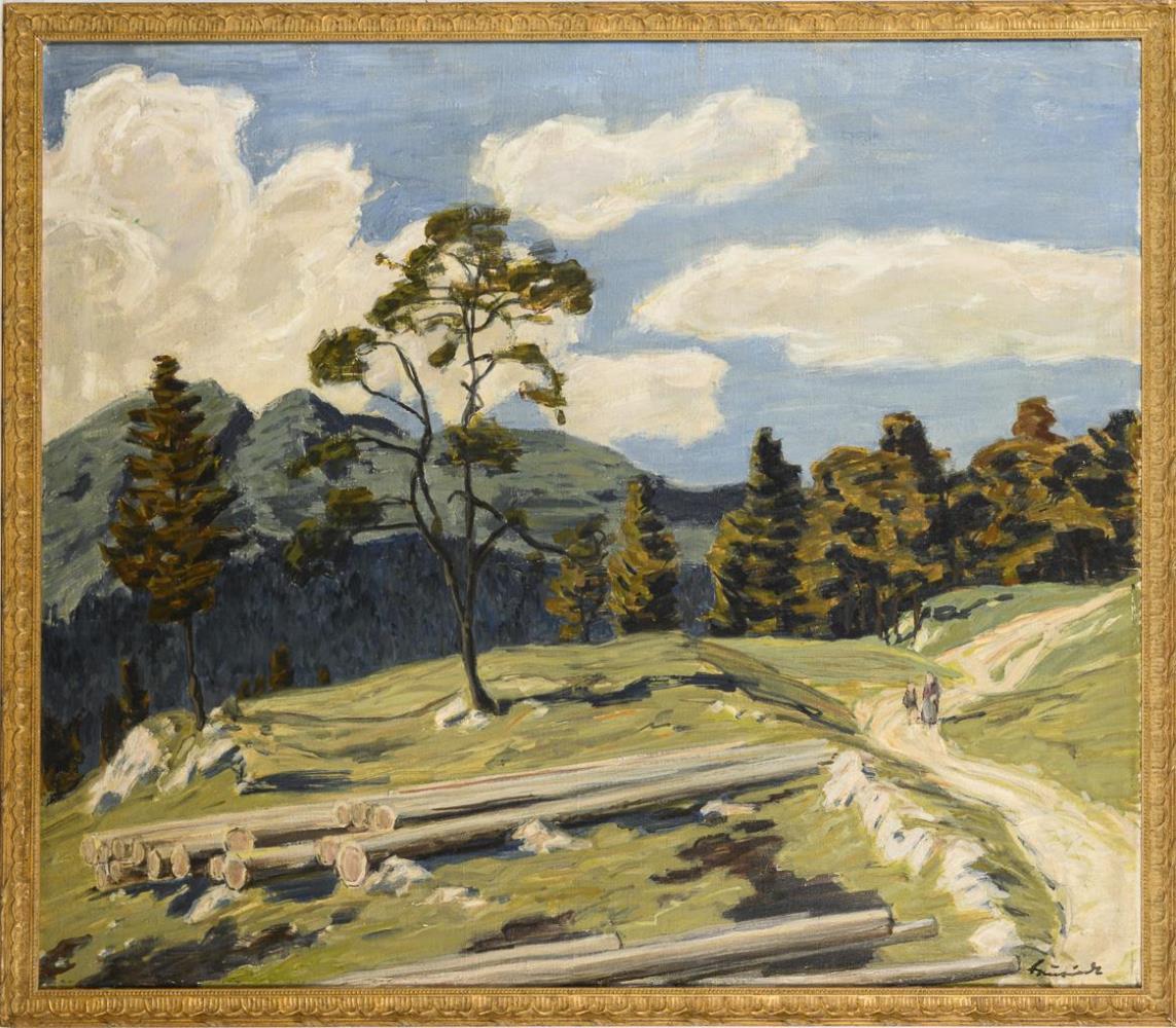 BAURIEDL, Otto (1879 München - 1961 ebd.). "Am Bergweg". - Image 3 of 4