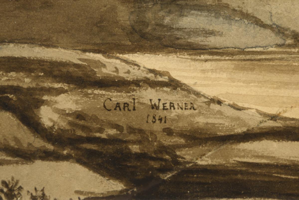WERNER, Carl (1808 Weimar - 1894 Leipzig). Steilküste mit Fischern. - Image 4 of 4