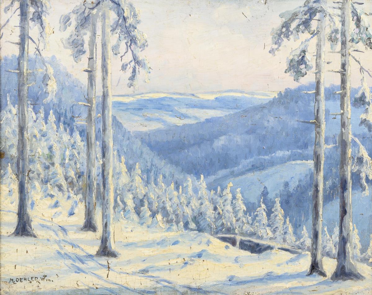 OEHLER, Max (1881 Eisenach - 1943 Weimar). Winter im Thüringer Wald.