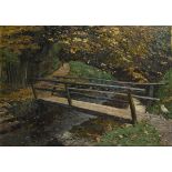 LICHT, Hans (1876 Berlin - 1935 ebd.). Bachlandschaft mit Brücke.