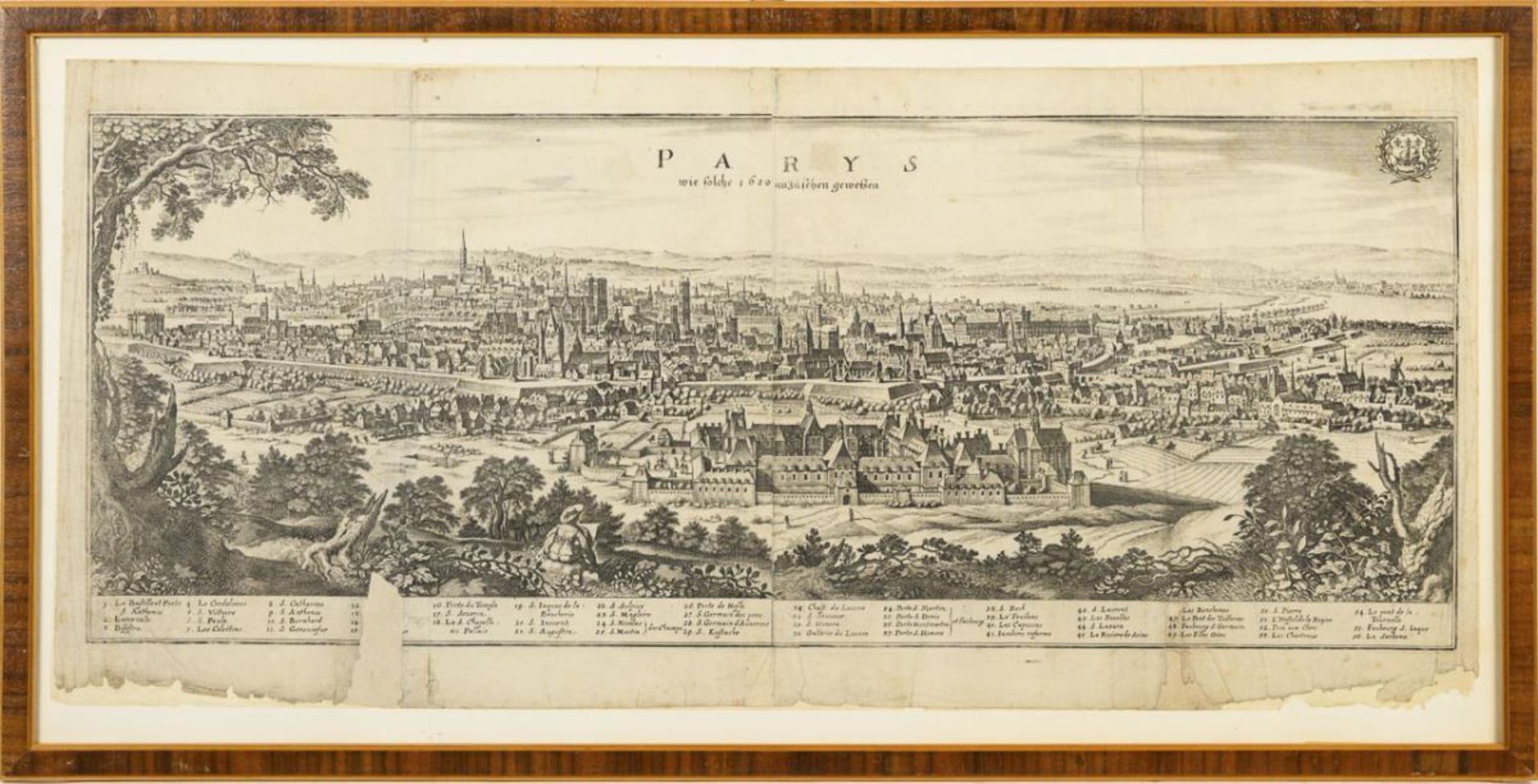 MERIAN, Matthäus (1593 Basel - 1650 Schwalbach). Ansicht der Stadt Paris. - Bild 2 aus 2