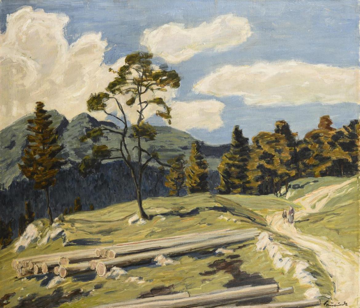 BAURIEDL, Otto (1879 München - 1961 ebd.). "Am Bergweg".