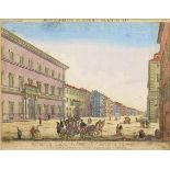 LEIZELT , Balthasar Friedrich. Guckkastenblatt "Vue du Palais Colonne di Sciarra a Rome".