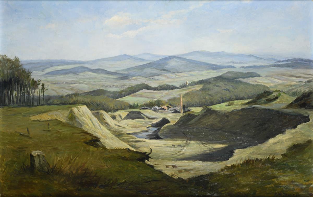 MESECK, Felix (1883 Danzig - 1955 Holzminden a.d. Weser). Große Landschaft.