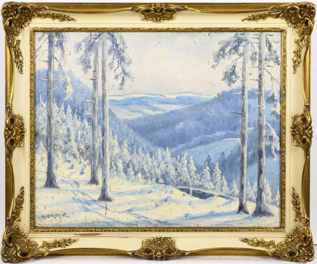 OEHLER, Max (1881 Eisenach - 1943 Weimar). Winter im Thüringer Wald. - Image 2 of 3