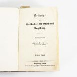 STREICHELE, Anton. "Beiträge zur Geschichte des Bisthums Augsburg" - Erster Band.