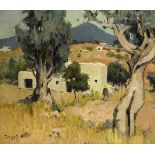 ZWART, Arie (1903 Rijswijk - 1981 Laren). Ibiza "Balearen Landschaft".