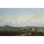 NETTER, Benjamin (1811 Straßburg - 1881). Landschaft mit Vieh und Hirte.
