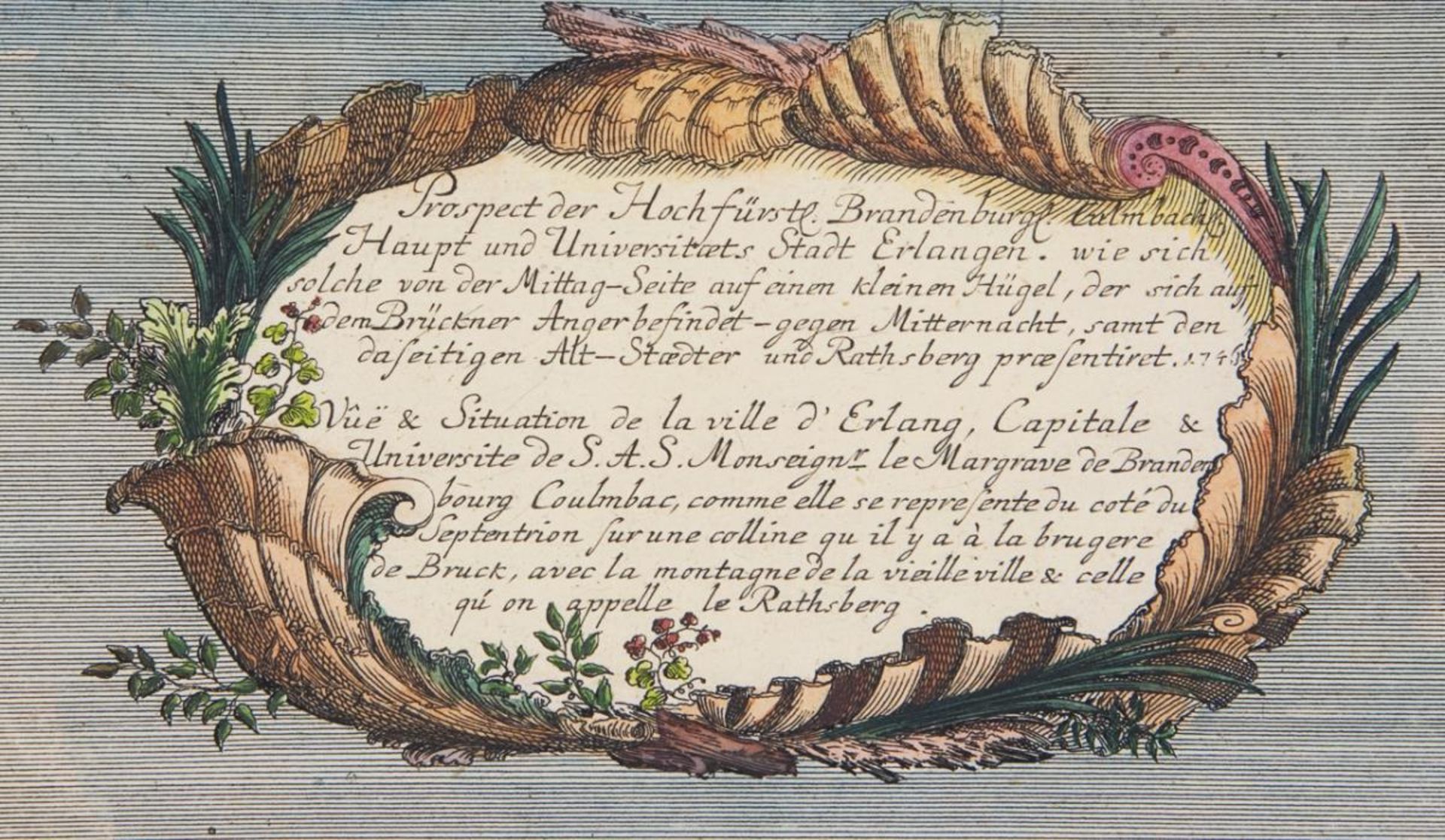 HEYDT, Johann Wolfgang (Mittelfranken 18.Jahrhundert). Prospect der Hochfürstlichen...Universitäts-S - Bild 4 aus 8