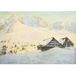 HANEMAN, Max (1882 Łódź - 1941 ebd.). Polnische Gebirgslandschaft im Winter.