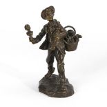 ROUSSEAU. Bursche als Verkäufer von Bronzefiguren.