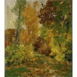 BRÄNDEL, Fritz (1869 Thonberg/Leipzig - 1945 Herrsching am Ammersee). Herbstliche Landschaft.