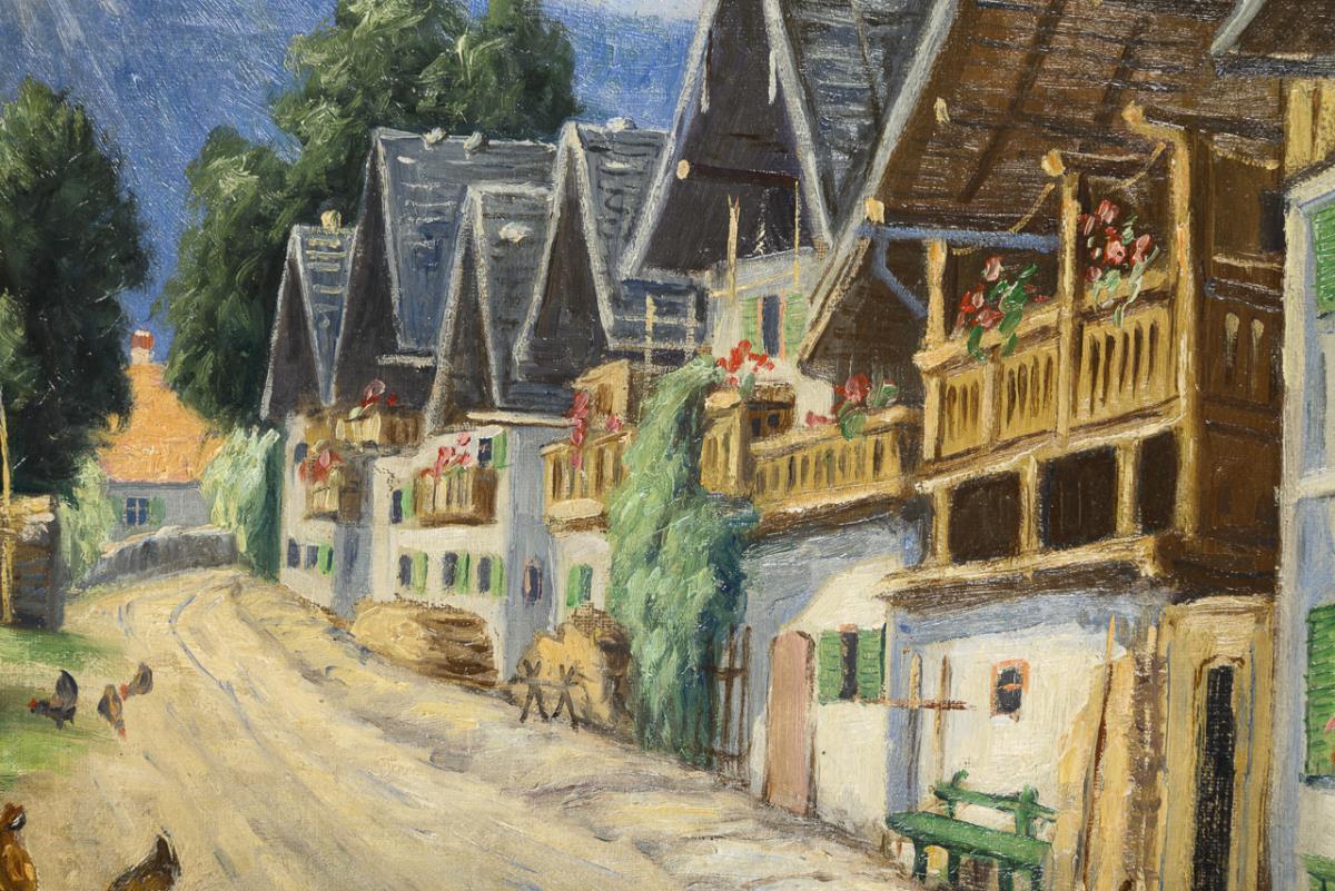 OEHLER, Max (1881 Eisenach - 1943 Weimar). Frühlingsstraße in Garmisch. - Image 2 of 5