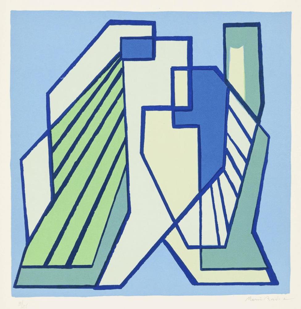 RADICE, Mario (1898 Como - 1987 Mailand). 4 abstrakte Kompositionen. - Image 2 of 6