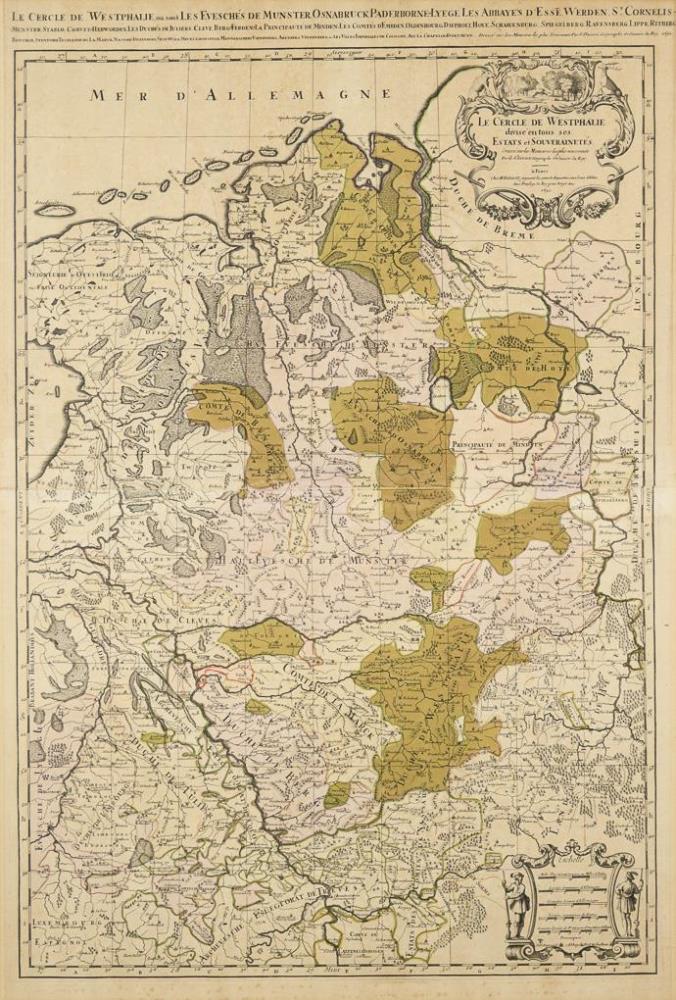 SANSON, Nicolas (1600 Abbeville - 1667 Paris). Landkarte des Westfälischen Reichskreises.