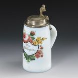 Biedermeier-Milchglashumpen.