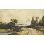 VARLEY, John (1778 - 1842). Landschaft mit Ruine.