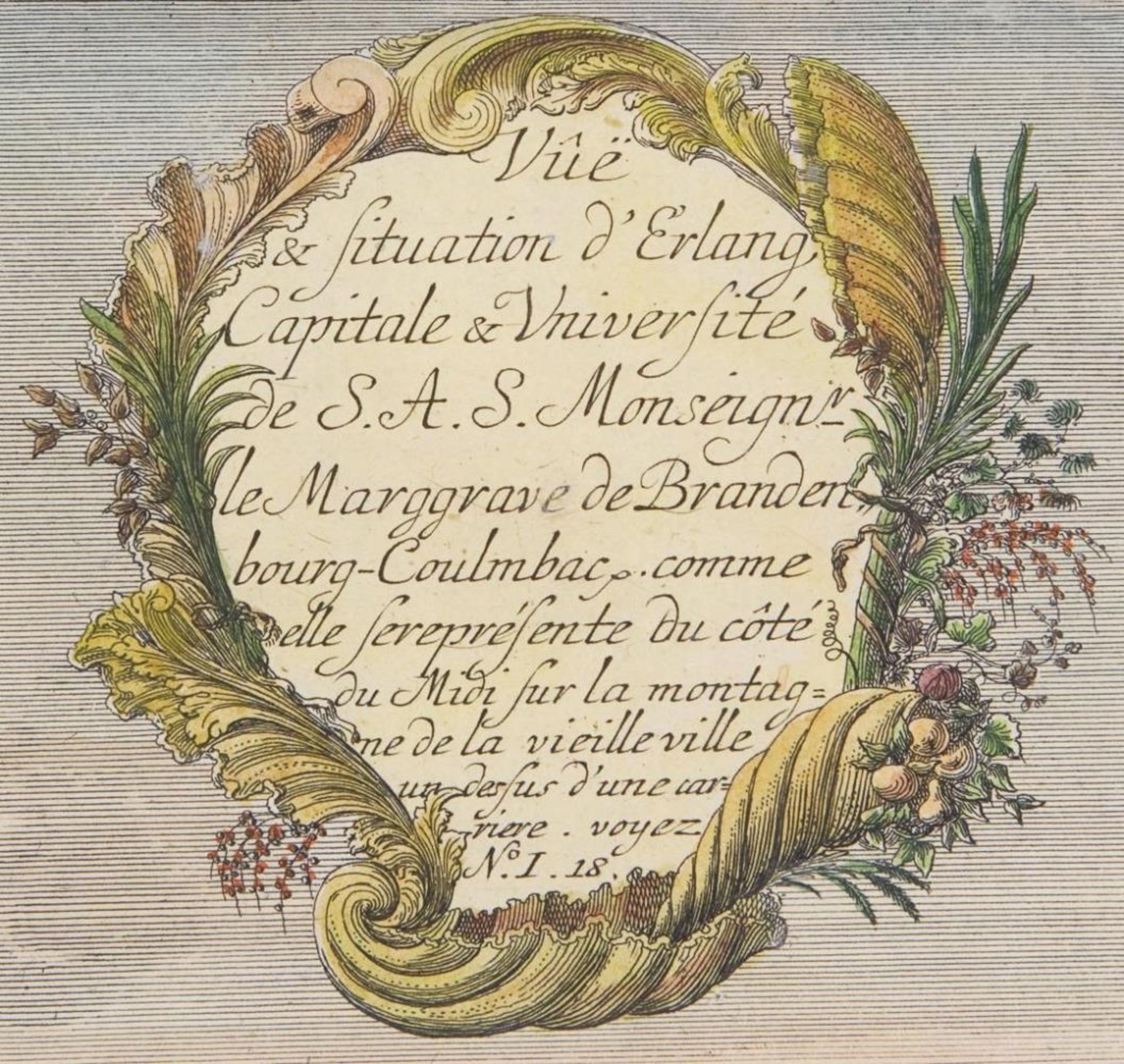 HEYDT, Johann Wolfgang (Mittelfranken 18.Jahrhundert). Prospect der Hochfürstlichen...Universitäts-S - Bild 6 aus 8