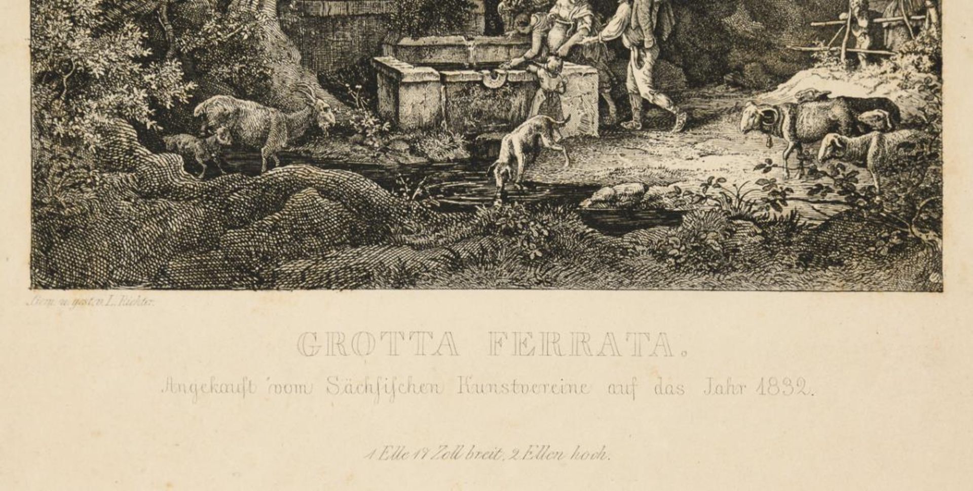 RICHTER, Adrian Ludwig (1803 Dresden - 1884 Dresden). "Grotta Ferrata". - Bild 2 aus 2